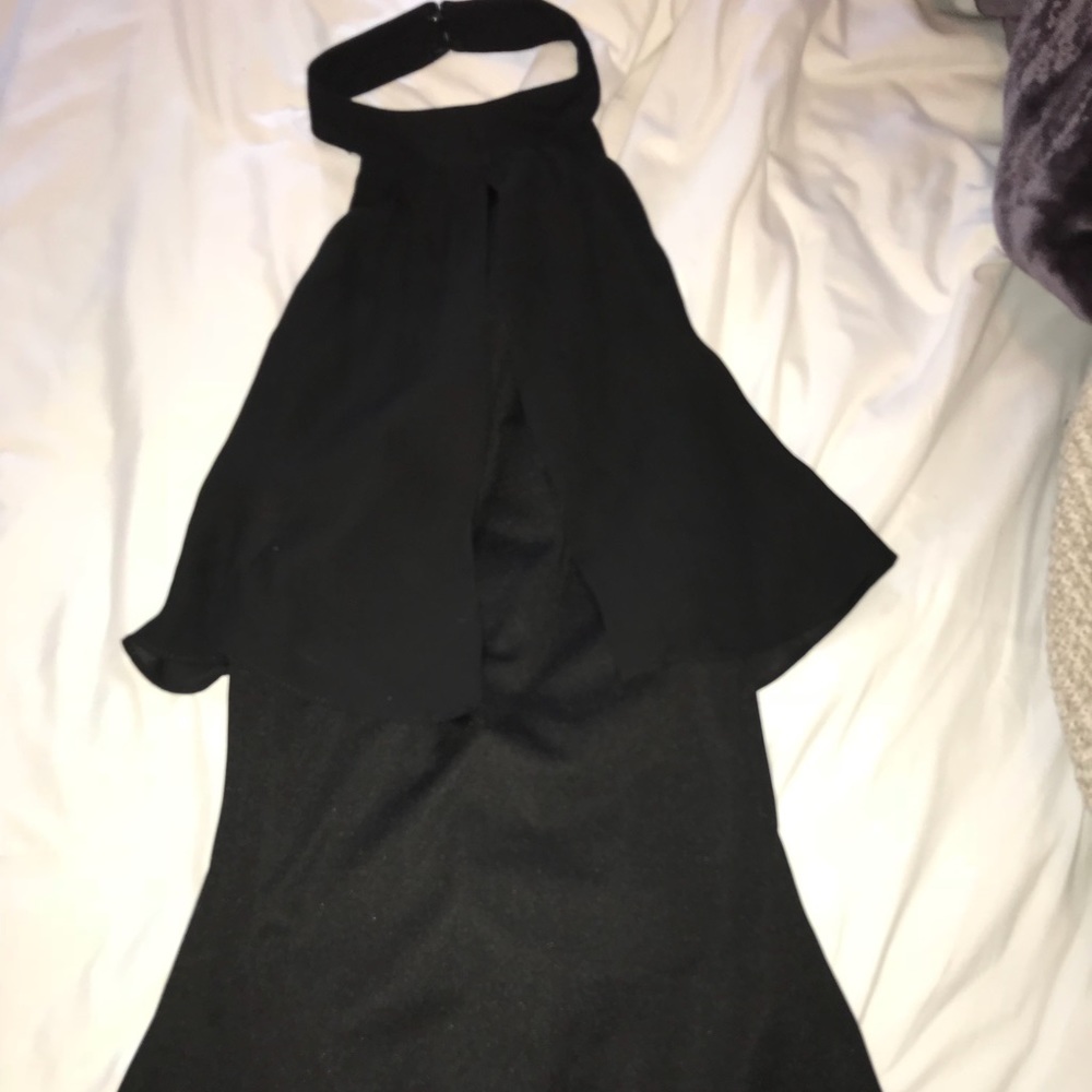 Black halter bodysuit